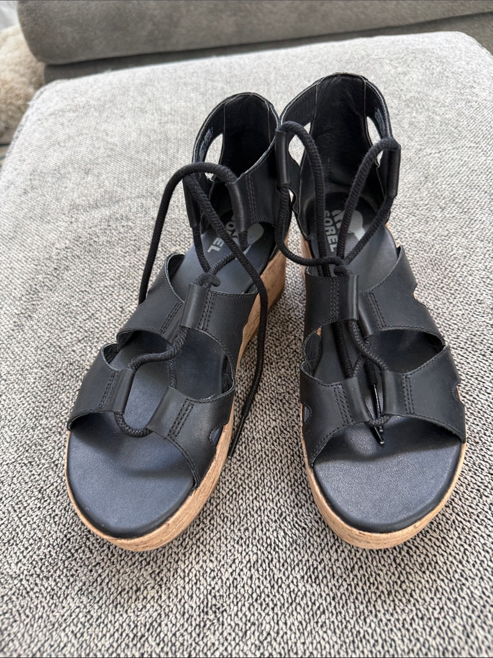 Sorel “gladiator” Lace-Up Sandals - Black